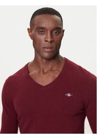 GANT - Gant Sweter 8050274 Czerwony Regular Fit. Kolor: czerwony. Materiał: wełna #4