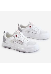 Damskie Niskie Sneakersy Cross Jeans LL2R4011C Białe. Zapięcie: sznurówki. Kolor: biały. Materiał: materiał, skóra ekologiczna. Obcas: na platformie #9