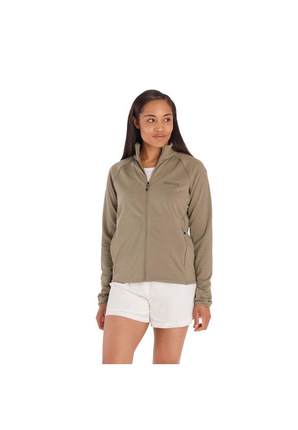 Bluza polarowa damska Marmot Leconte Fleece. Kolor: beżowy. Materiał: polar. Sport: turystyka piesza
