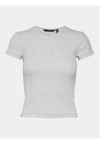 Vero Moda T-Shirt Chloe 10306894 Szary Tight Fit. Kolor: szary. Materiał: bawełna