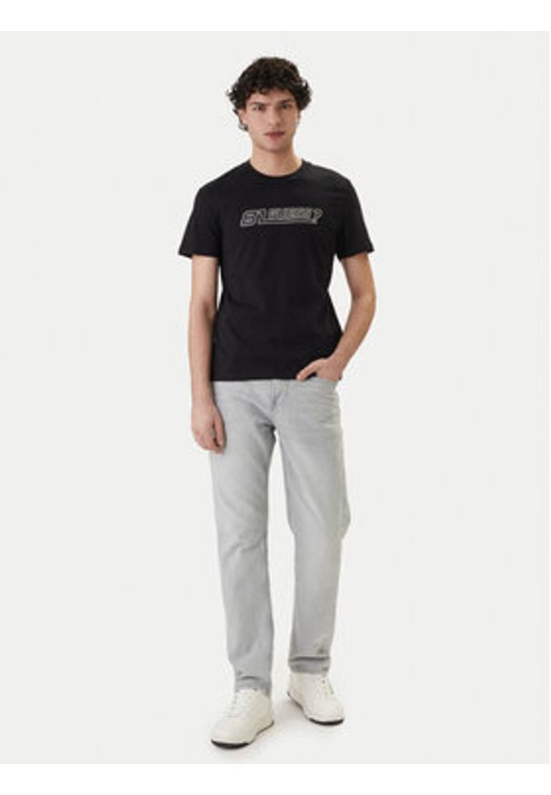 Guess T-Shirt Z6GI02 K2839 Czarny Regular Fit. Kolor: czarny. Materiał: bawełna