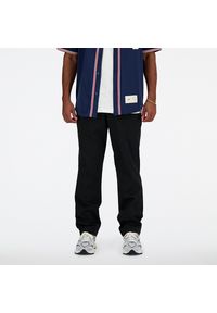 Spodnie męskie New Balance MP41575BK – czarne. Kolor: czarny. Materiał: bawełna, nylon