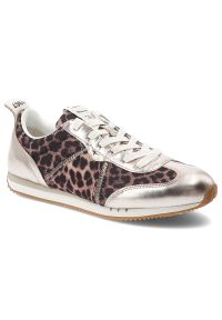 Brązowe Sneakersy Tamaris Modne Obuwie Damskie Leopard. Kolor: brązowy. Materiał: materiał. Wzór: motyw zwierzęcy. Styl: sportowy, elegancki