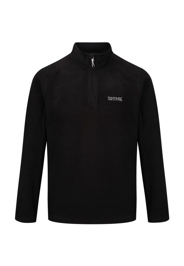 Regatta - Bluza Polarowa z suwakiem Męska Thompson. Kolor: czarny. Materiał: polar. Sezon: zima. Sport: turystyka piesza