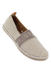 POTOCKI - Półbuty damskie espadryle beżowe Potocki PY16373. Kolor: beżowy. Materiał: tkanina. Szerokość cholewki: normalna #1