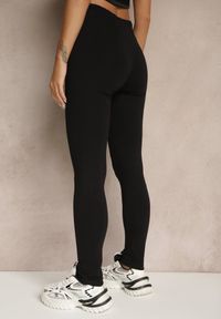 Renee - Czarne Basicowe Bawełniane Legginsy Zivanea. Okazja: na co dzień. Kolor: czarny. Materiał: bawełna. Styl: casual #5