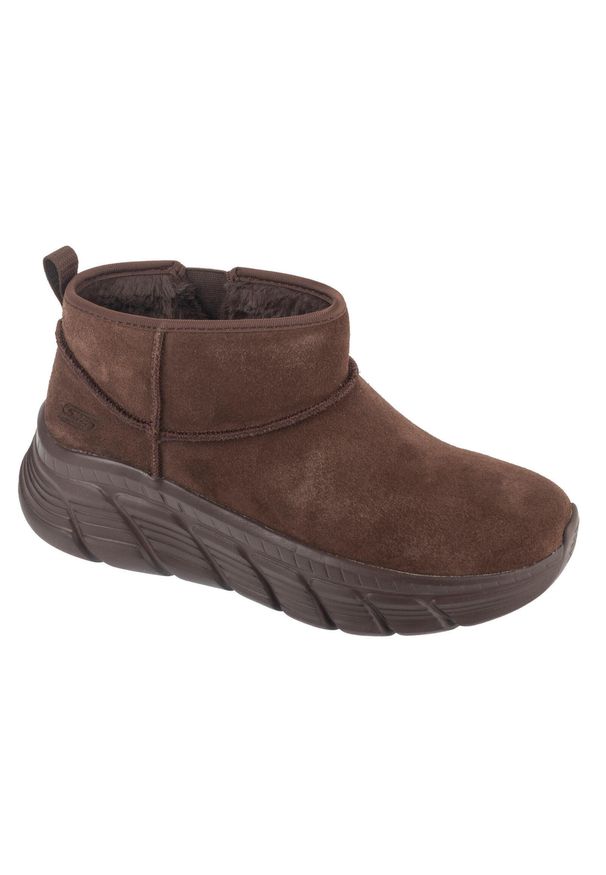 skechers - Buty zimowe damskie, Bobs B Flex Hi - Hi Frost. Kolor: brązowy. Sezon: zima