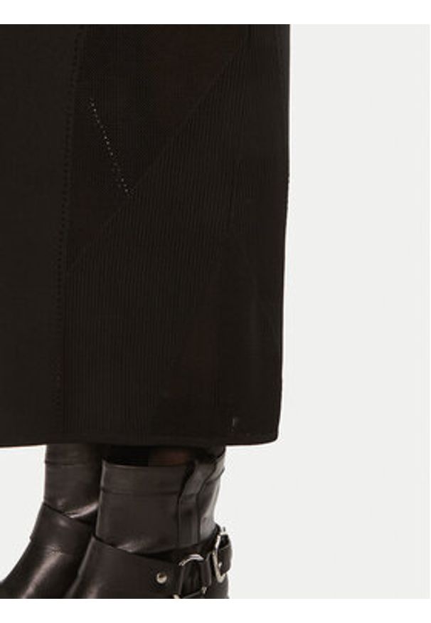Patrizia Pepe Spódnica midi 8G0412 K195 K103 Czarny Slim Fit. Kolor: czarny. Materiał: syntetyk