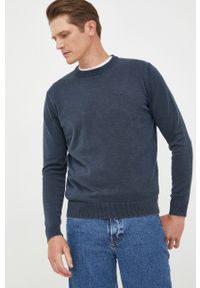Pepe Jeans sweter bawełniany męski kolor granatowy lekki. Okazja: na co dzień. Kolor: niebieski. Materiał: bawełna. Długość rękawa: długi rękaw. Długość: długie. Styl: casual #3