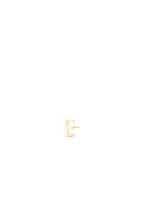 W.KRUK - Kolczyk złoty literka E. Materiał: złote. Kolor: złoty. Wzór: aplikacja