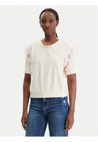 Liu Jo Sport Bluzka TA6030 JS923 Beżowy Regular Fit. Kolor: beżowy. Materiał: bawełna. Styl: sportowy #1