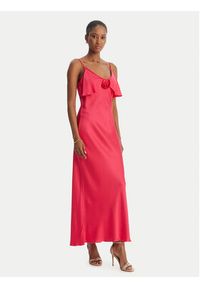 Fracomina Sukienka koktajlowa FS26SD2007W58301 Różowy Slim Fit. Kolor: różowy. Materiał: wiskoza, satyna. Styl: wizytowy #3