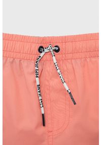 Pepe Jeans szorty kąpielowe dziecięce kolor pomarańczowy z nadrukiem. Kolor: pomarańczowy. Materiał: tkanina. Wzór: nadruk #2