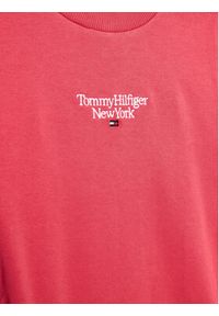 TOMMY HILFIGER - Tommy Hilfiger Sukienka dzianinowa Graphic KG0KG07007 M Różowy Relaxed Fit. Kolor: różowy. Materiał: bawełna