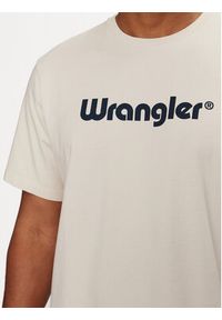 Wrangler T-Shirt Logo 112350523 Écru Regular Fit. Materiał: bawełna #5