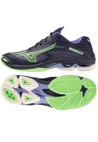 Buty Mizuno Wave Lightning Z7 M V1GA220011 niebieskie. Kolor: niebieski. Materiał: materiał, guma. Szerokość cholewki: normalna. Model: Mizuno Wave. Sport: siatkówka