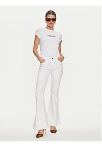 Guess Jeans T-Shirt W4YI03 J1314 Biały Slim Fit. Kolor: biały. Materiał: bawełna #4