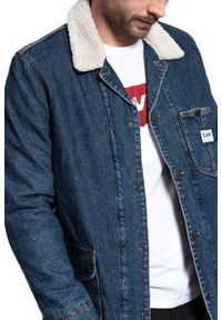 Lee - KURTKA ZIMOWA LEE LONG LOCO SHERPA DARK WORN L88KRDEP 112123740. Materiał: jeans, materiał. Sezon: zima #8