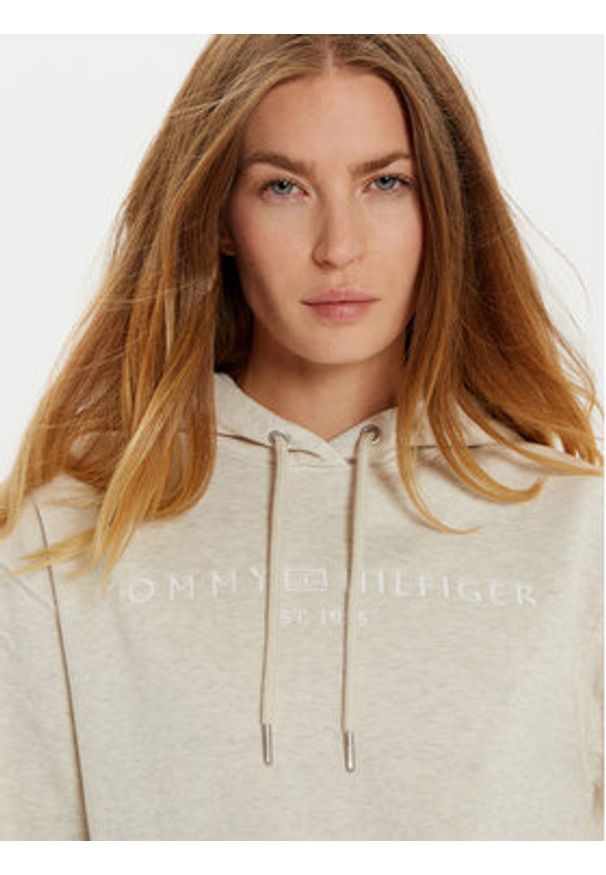 TOMMY HILFIGER - Tommy Hilfiger Bluza Modern WW0WW43598 Beżowy Regular Fit. Kolor: beżowy. Materiał: bawełna