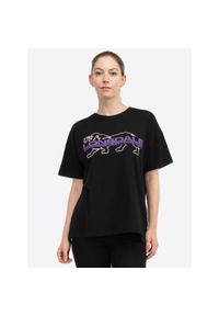 Damska koszulka z nadrukiem Lonsdale Cullaloe. Kolor: fioletowy, wielokolorowy, czarny. Wzór: nadruk #1
