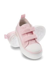Big-Star - Różowe Trampki Big Star Na Rzep Buty Dziecięce. Zapięcie: rzepy. Kolor: różowy. Materiał: materiał. Szerokość cholewki: normalna #5