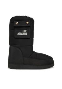 Love Moschino - LOVE MOSCHINO Śniegowce JA24452G0NISL000 Czarny. Kolor: czarny. Materiał: materiał