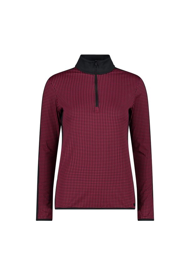 Golf damska narciarska CMP 33L0476. Typ kołnierza: golf. Kolor: wielokolorowy, czarny, czerwony. Sezon: zima. Sport: golf, narciarstwo