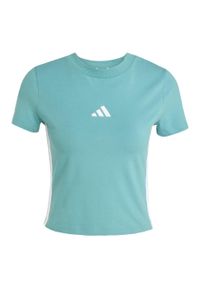 Adidas - Koszulka Essentials 3-Stripes Slim Baby. Kolor: biały, wielokolorowy, niebieski