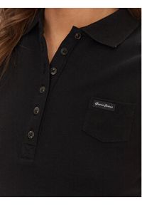 Guess Polo W5GP24 KCYR1 Czarny Regular Fit. Typ kołnierza: polo. Kolor: czarny. Materiał: bawełna