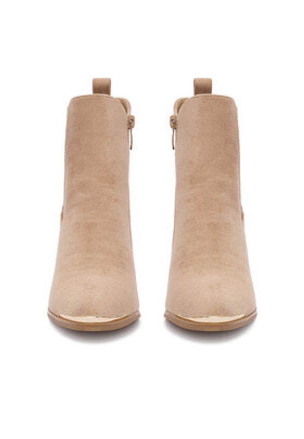 DeeZee Botki HX22069A-3 Beżowy. Kolor: beżowy. Materiał: materiał