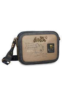 Brązowa Torebka Anekke Stylowa Listonoszka Damska. Kolor: brązowy. Wzór: aplikacja, haft. Dodatki: z haftem. Materiał: zdobione. Styl: elegancki. Rodzaj torebki: na ramię #6