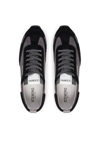 Iceberg Sneakersy Fondo IU185303 Czarny. Kolor: czarny. Materiał: skóra, zamsz #4