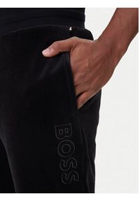 BOSS Spodnie dresowe Velour 50550635 Czarny Regular Fit. Kolor: czarny. Materiał: bawełna #3