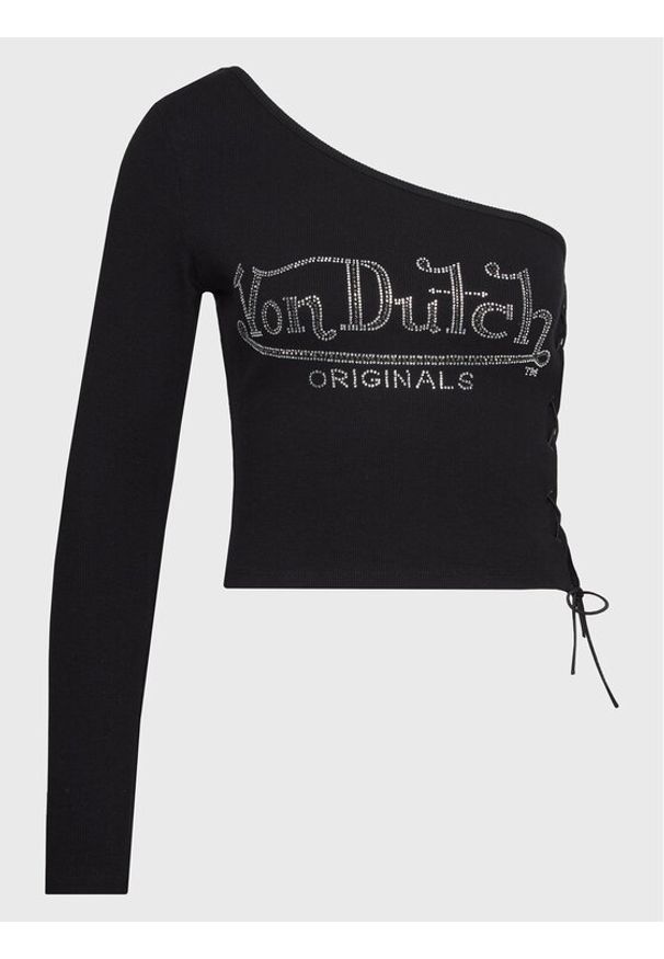 Bluzka Von Dutch. Kolor: czarny. Materiał: bawełna