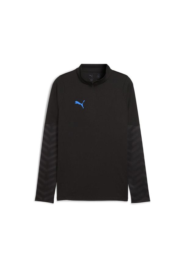 Puma - Męska bluza piłkarska individualCUP z zamkiem 1/4 PUMA. Kolor: niebieski, czarny, biały, wielokolorowy. Sport: piłka nożna