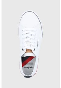 Pepe Jeans tenisówki kenton smart 22 męskie kolor biały. Nosek buta: okrągły. Zapięcie: sznurówki. Kolor: biały. Materiał: guma #4