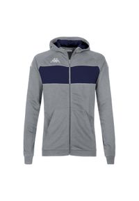 Bluza z kapturem dla dzieci Kappa Dacciozi. Typ kołnierza: kaptur. Kolor: szary, niebieski, wielokolorowy. Sport: joga i pilates