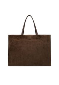 Tory Burch Torebka Ella Suede Tote 170980 Brązowy. Kolor: brązowy. Materiał: skórzane, zamszowe #5