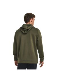 Bluza z kapturem Under Armour Fleece Full-Zip Hoodie, Mężczyźni. Typ kołnierza: kaptur. Kolor: zielony. Materiał: poliester, materiał