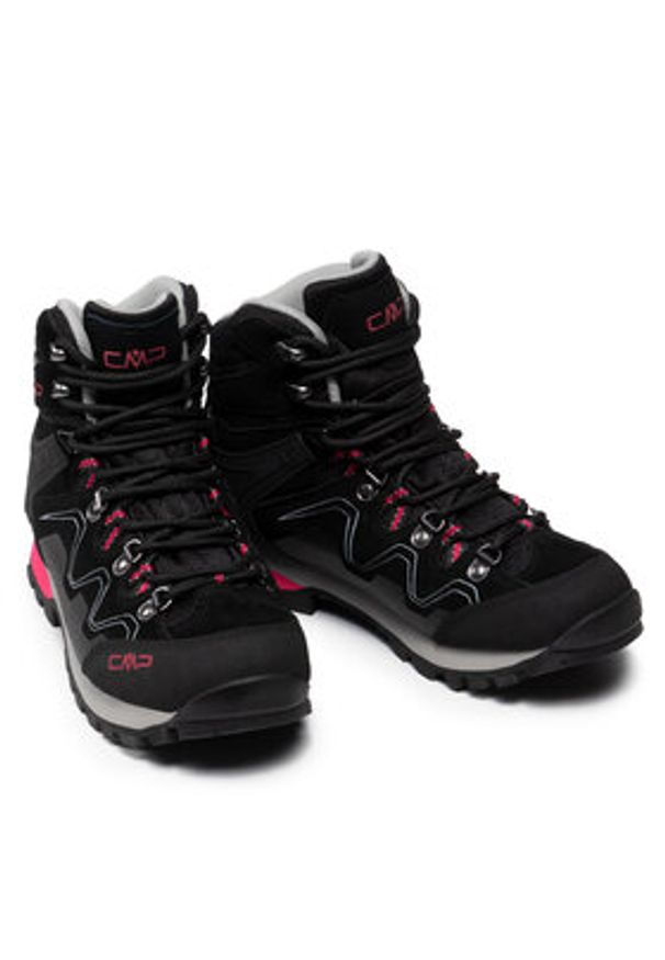 CMP Trekkingi Athunis Mid Wmn Trekking Shoe Wp 31Q4976 Czarny. Kolor: czarny. Materiał: skóra, zamsz