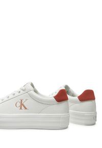 Calvin Klein Jeans Sneakersy Bold Vulc Flatf Low Lth Ml YW0YW01669 Biały. Kolor: biały. Materiał: skóra #7