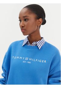TOMMY HILFIGER - Tommy Hilfiger Bluza Corp Logo WW0WW47831 Niebieski Regular Fit. Kolor: niebieski. Materiał: bawełna, syntetyk #3