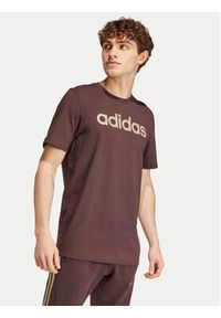 Adidas - adidas T-Shirt Essentials Linear Logo IZ4768 Brązowy Regular Fit. Kolor: brązowy. Materiał: bawełna #6