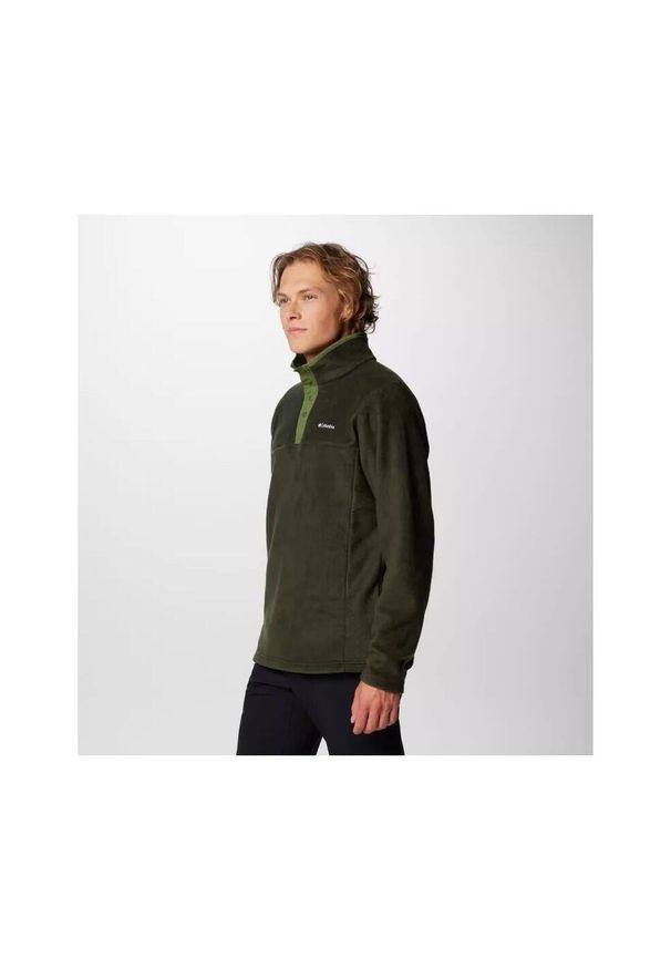 columbia - Bluza polarowa męska Columbia Steens Mountain Half Snap II. Kolor: zielony. Materiał: polar