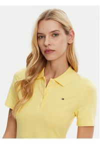 TOMMY HILFIGER - Tommy Hilfiger Sukienka codzienna WW0WW43228 Żółty Slim Fit. Okazja: na co dzień. Kolor: żółty. Materiał: bawełna. Typ sukienki: proste. Styl: casual #5