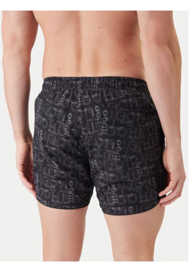 Hugo - HUGO Szorty kąpielowe Rik 50533795 Szary Regular Fit. Kolor: szary. Materiał: syntetyk