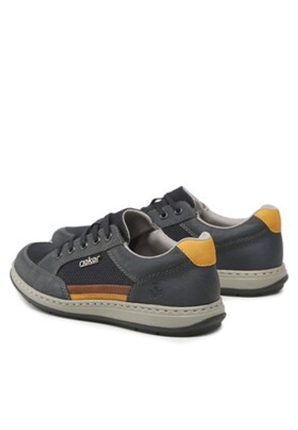 Rieker Półbuty 17331-14 Granatowy. Kolor: niebieski. Materiał: skóra