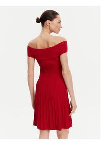 Morgan Sukienka codzienna 251-RMELDO Czerwony Regular Fit. Okazja: na co dzień. Kolor: czerwony. Materiał: syntetyk. Typ sukienki: proste. Styl: casual #2