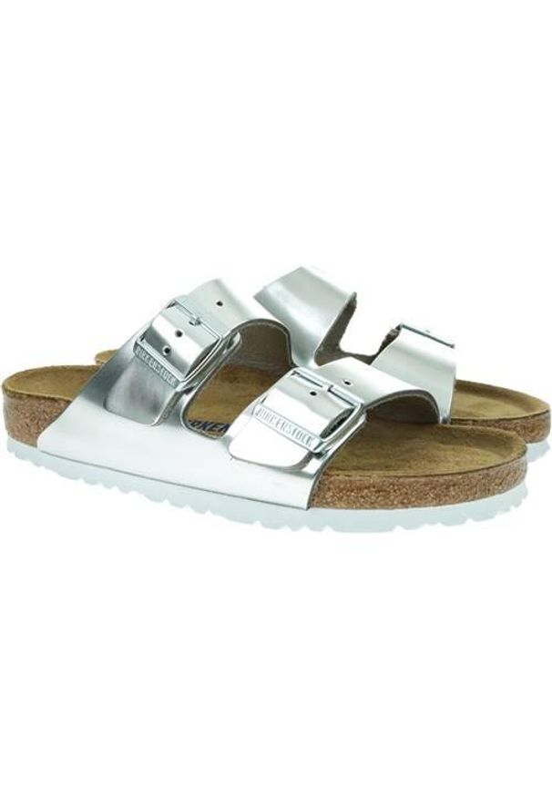 Klapki damskie Birkenstock Arizona NL. Kolor: szary. Materiał: materiał, syntetyk