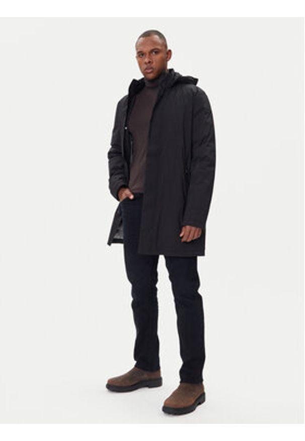 Geox Płaszcz zimowy Aurelio M5625K T3194 F9000 Czarny Regular Fit. Kolor: czarny. Materiał: syntetyk. Sezon: zima